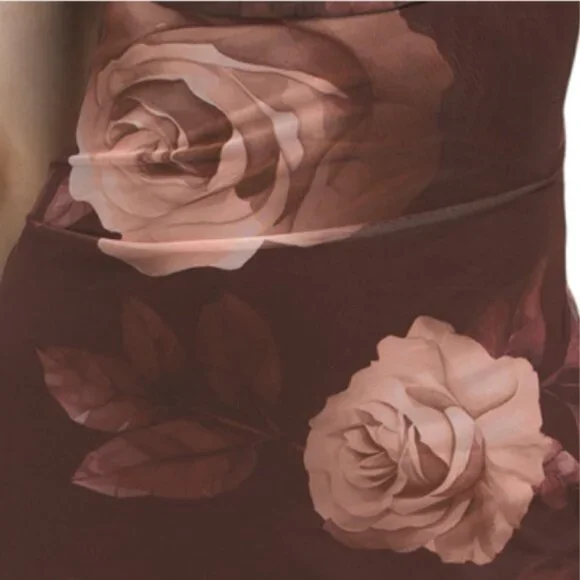 MADDEN GIRL Floral Print Mesh Dress - Picture 4 of 5